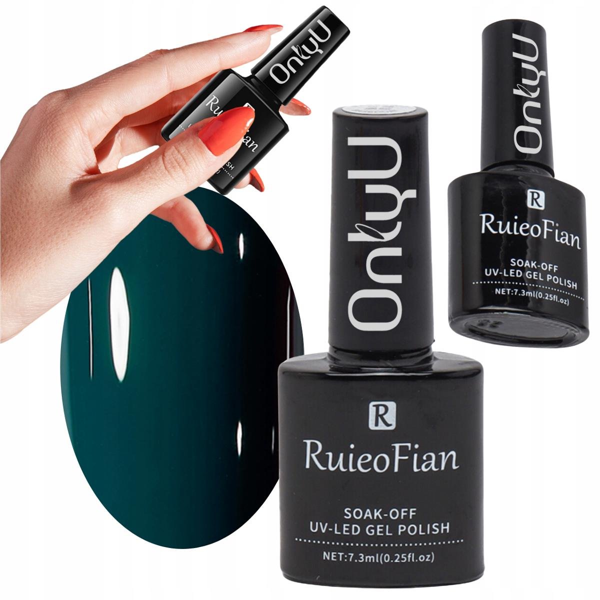 Ciemna Zielen Hybrydowy Lakier Do Paznokci Z Polyskiem Lakier Uv Onlyu/L069