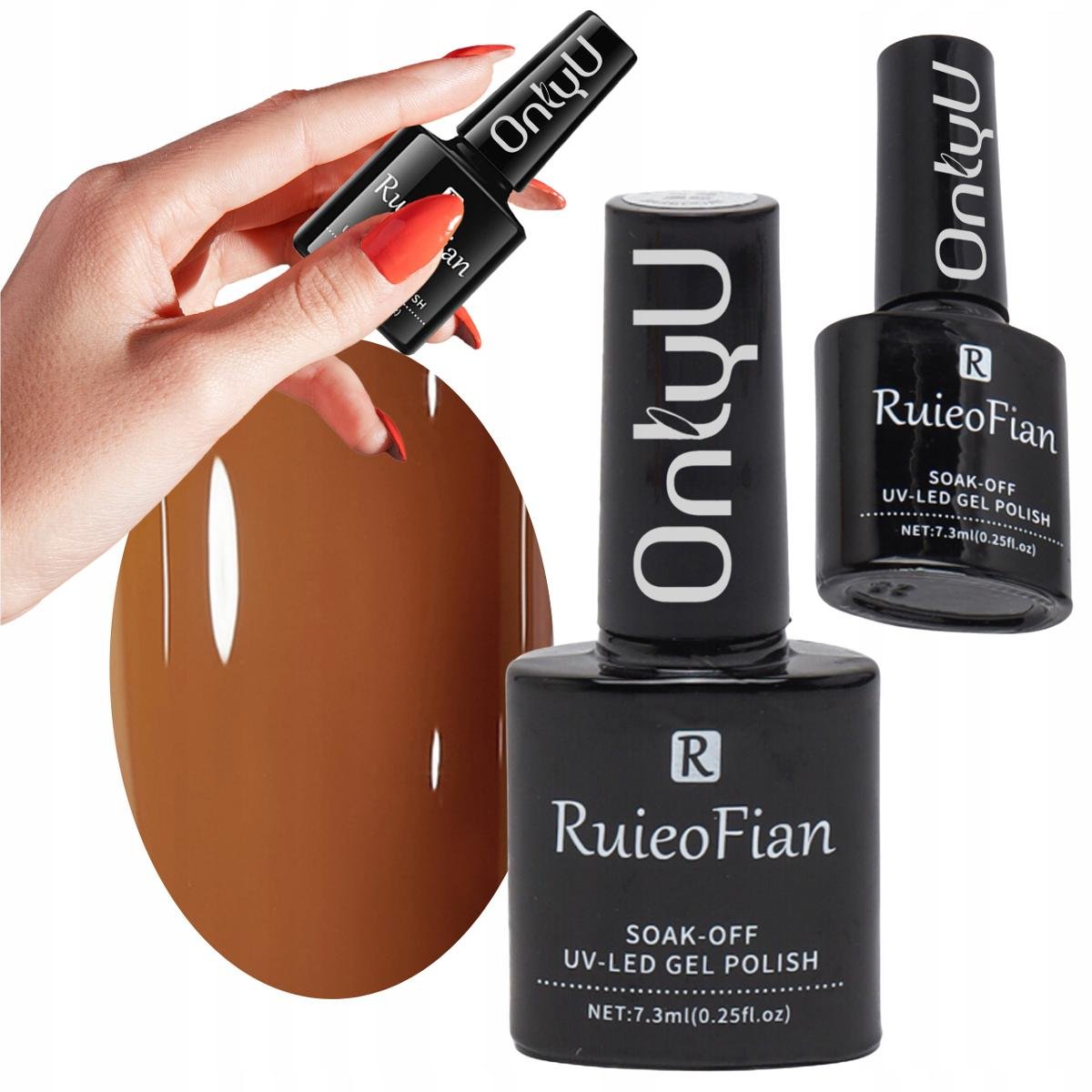 Jesienna Dynia Hybrydowy Lakier Do Paznokci Z Polyskiem Lakieruv Onlyu/L087