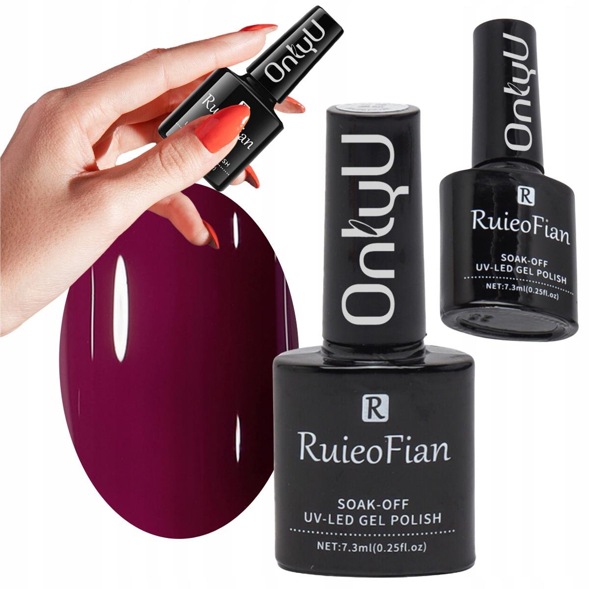 Jagodowy Hybrydowy Lakier Do Paznokci Z Polyskiem Lakier Uv Onlyu/L054