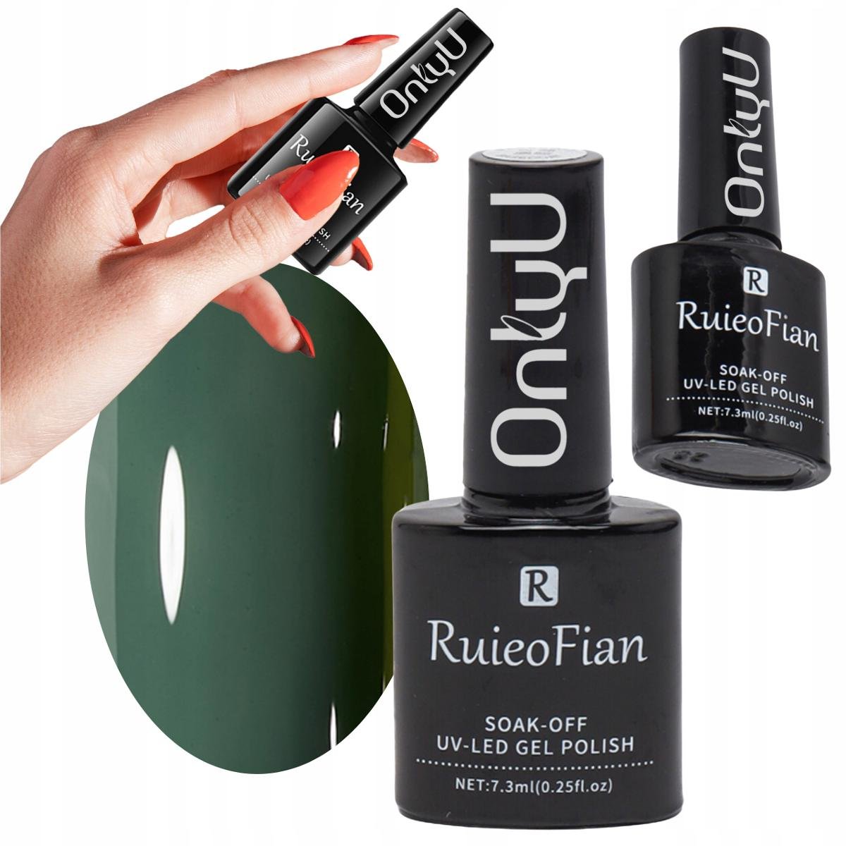 Oliwkowa Zieleń Hybrydowy Lakier Do Paznokci Z Polyskiem Uv Onlyu/L061