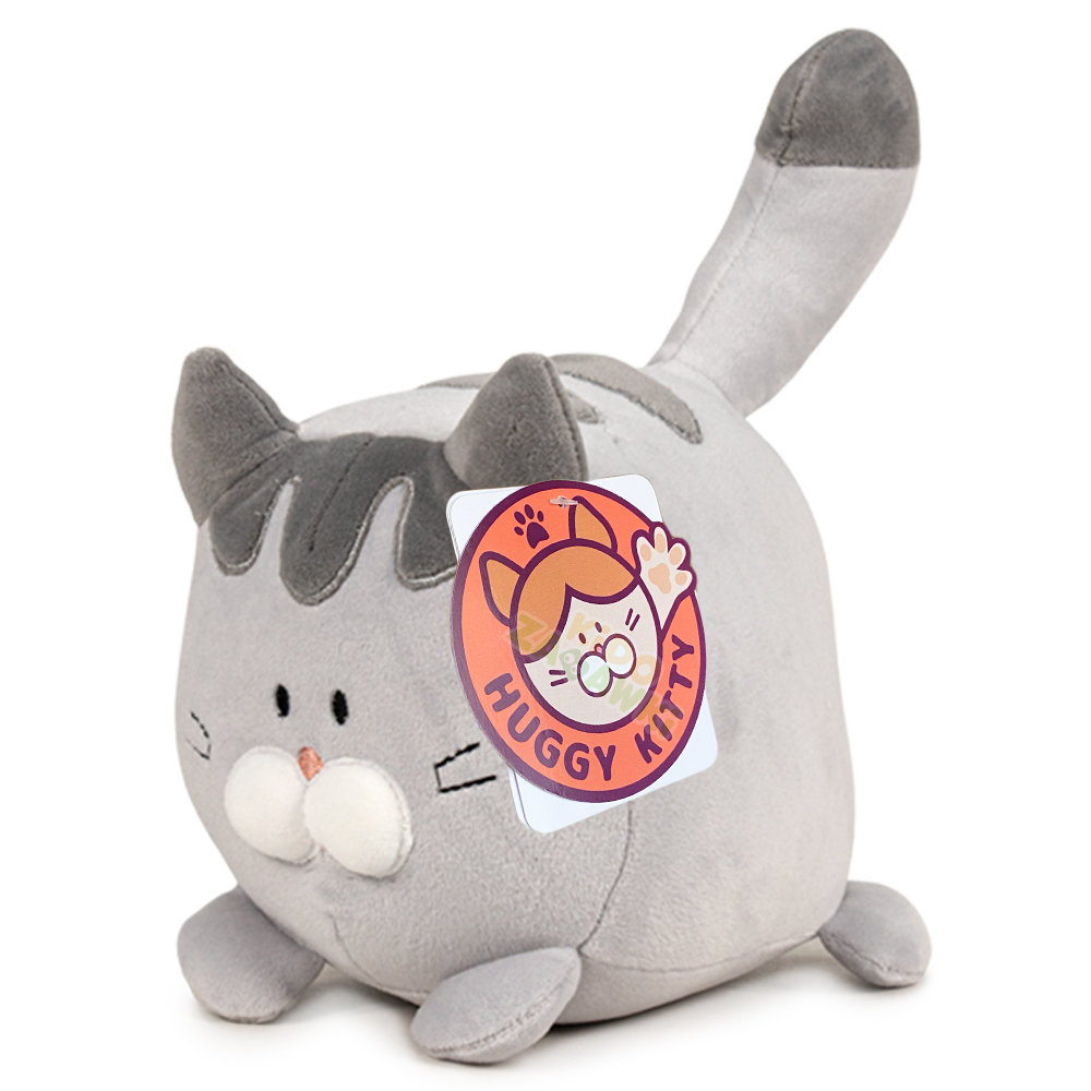 MIĘKKA MASKOTKA KOTEK SZARY SIWY 17 CM HUGGY KITTY PRZYTULANKA KOT KICIUŚ