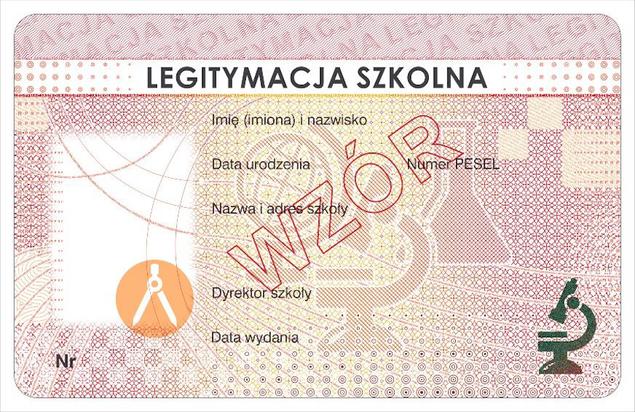 Blankiet e-legitymacji szkolnej MEiN-I/4-N