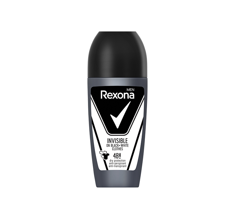 REXONA MEN INVISIBLE BLACK WHITE ANTYPERSPIRANT W KULCE DLA MĘŻCZYZN 50ML