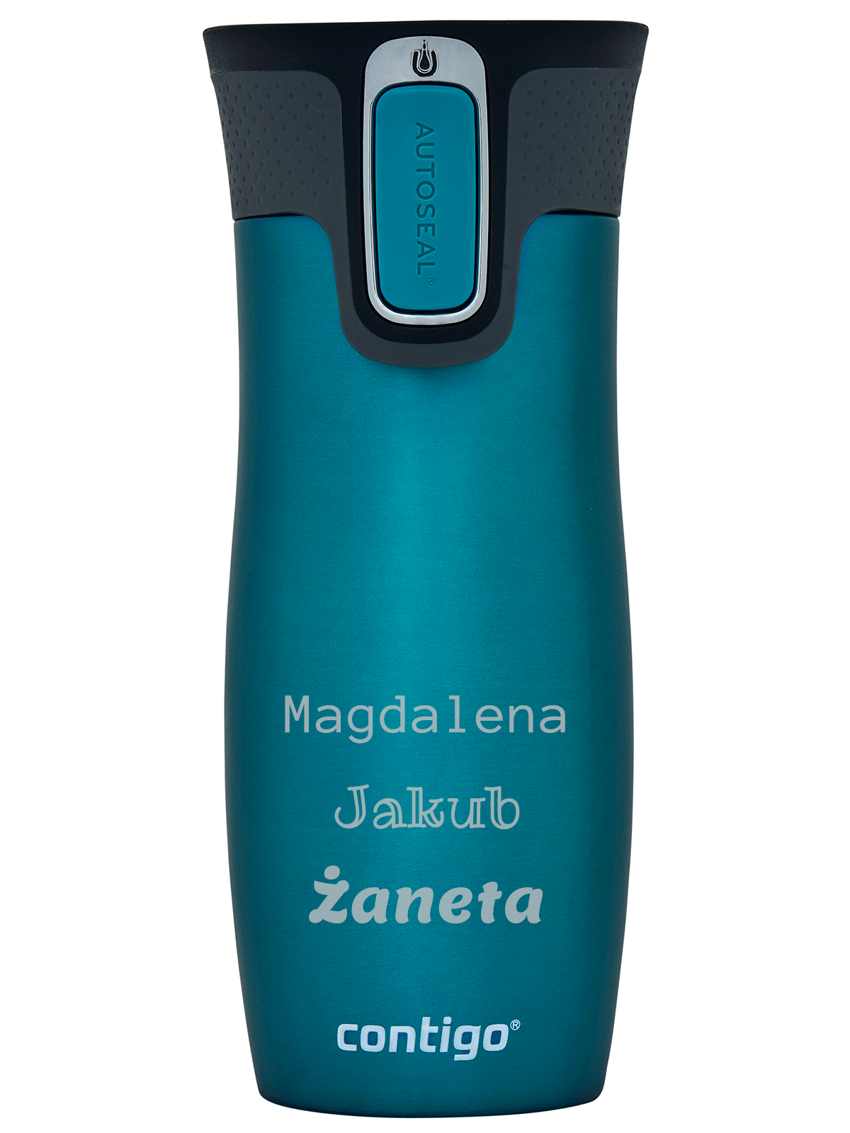Kubek termiczny z grawerem Contigo West Loop 2.0 470 ml - Turkusowy