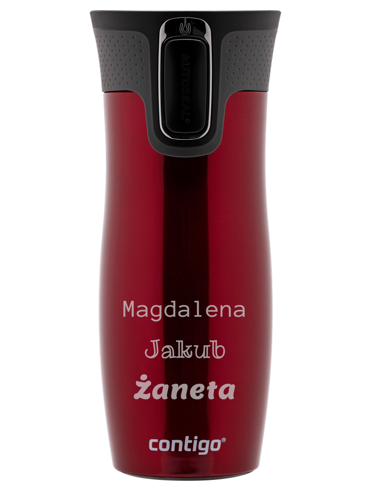 Kubek termiczny  z grawerem Contigo West Loop 2.0 470 ml - Czerwony