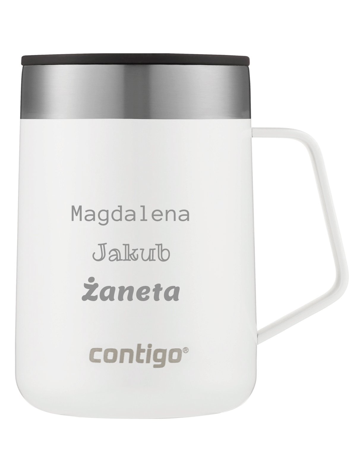 Kubek termiczny z grawerem Contigo Streeterville 420 ml - Biały