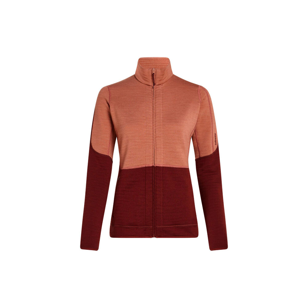 Bluza damska Icebreaker Merino 400 RealFleece Descender LS Z Cedar Wood/Port/Cb M