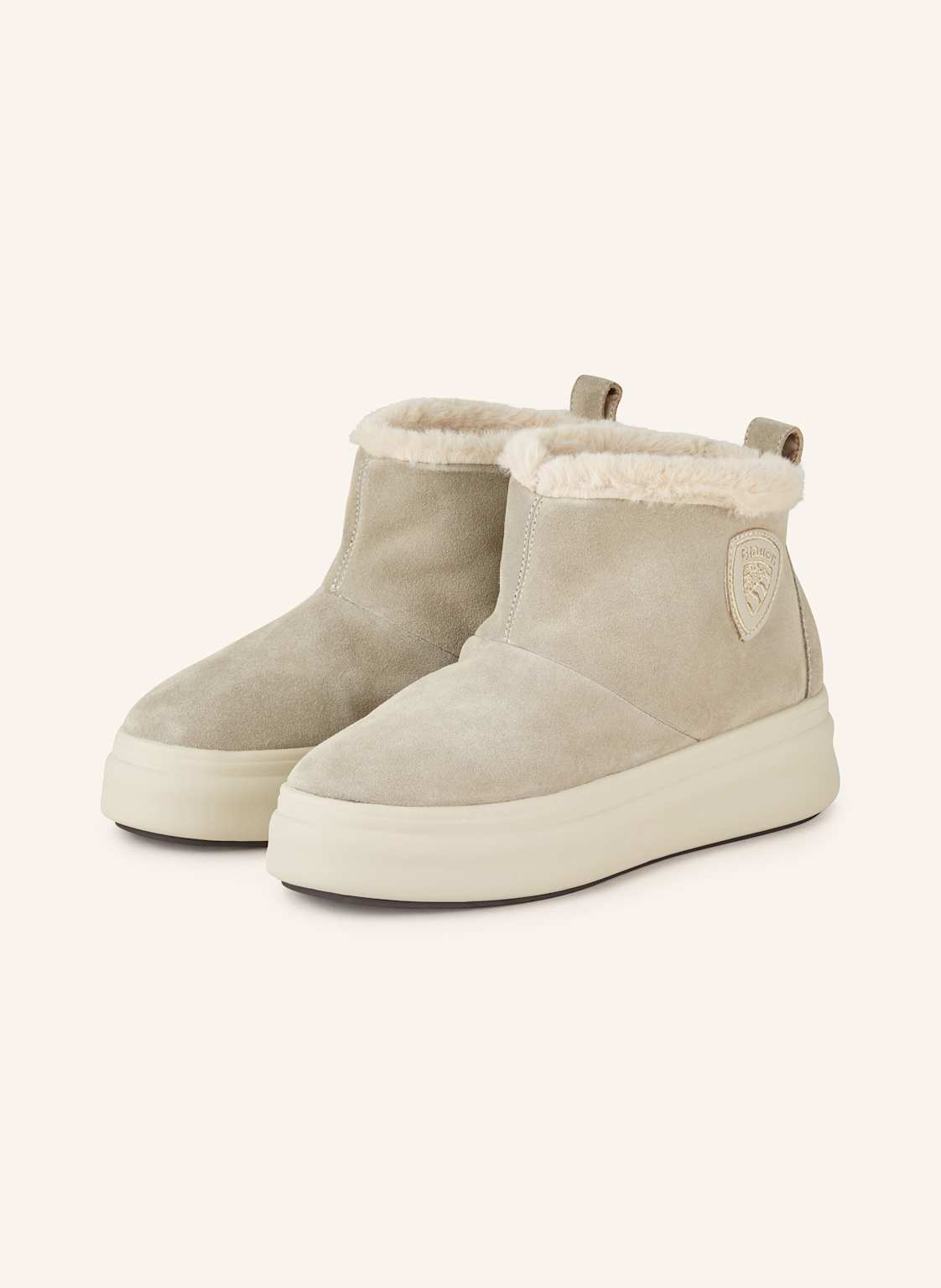 Blauer Botki Mery beige