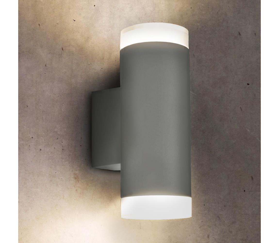 Brilagi - Kinkiet zewnętrzny MATERA 2xGU10/30W/230V szary IP54