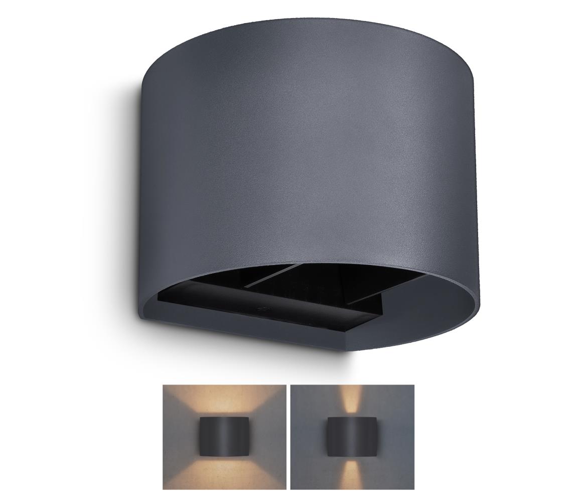 Brilagi - LED Kinkiet zewnętrzny RONDO LED/6W/230V antracyt IP54