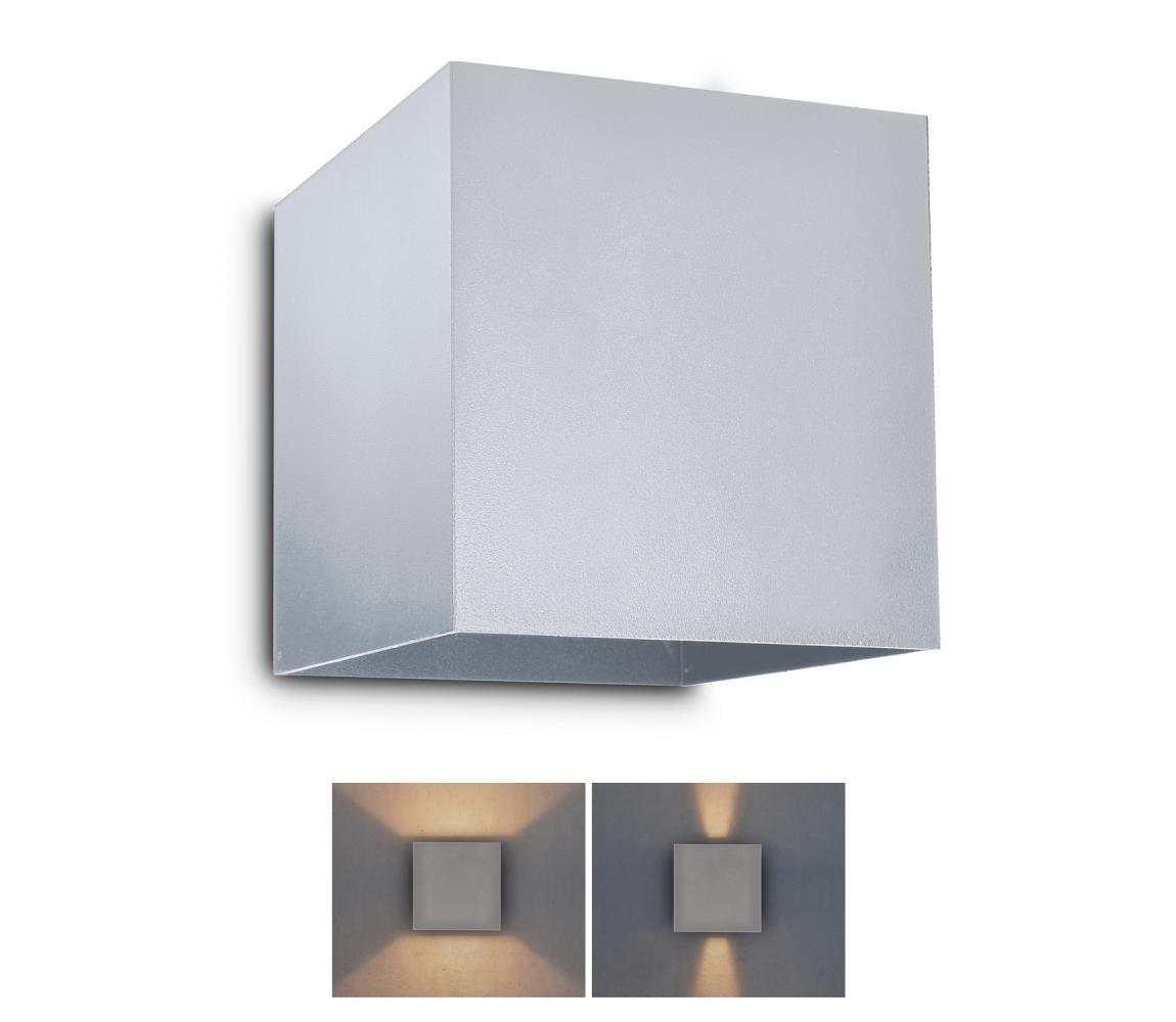 Brilagi - LED Kinkiet zewnętrzny CUBE LED/6W/230V szary IP54