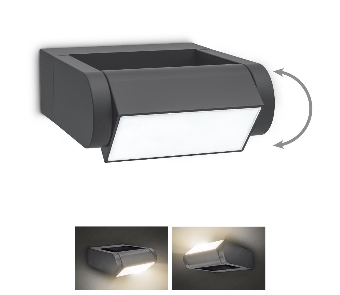 Brilagi - LED Kinkiet zewnętrzny CROTONE LED/7W/230V antracyt IP54