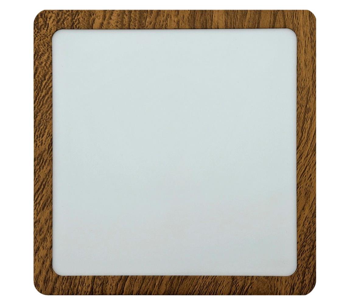 LED Plafon BLOCK LED/18W/230V 4200K 22x22 cm brązowy