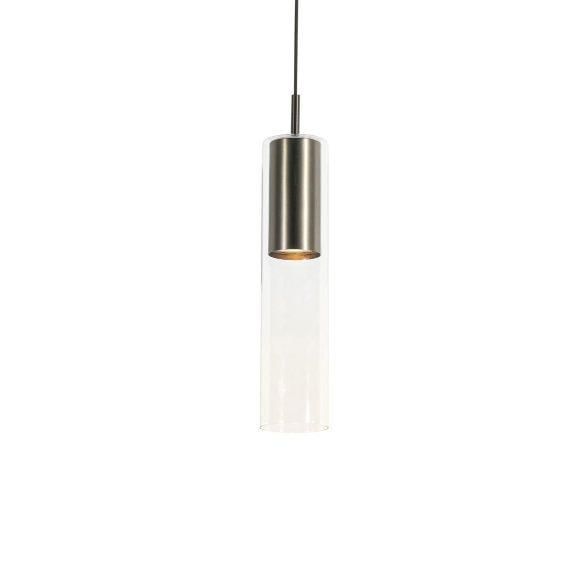 QAZQA Nowoczesna lampa wisząca z metalu gunmetal do systemu szynowego jednofazowego - Iconic Lloyd