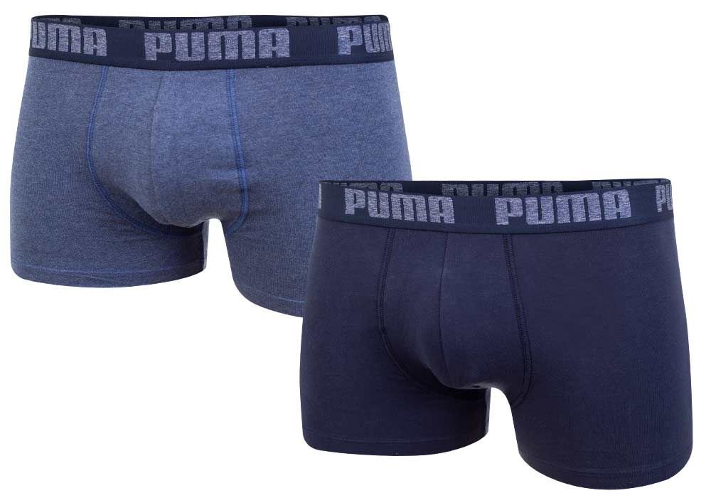 PUMA BOKSERKI MĘSKIE FASHION BOXER NAVY/BLUE 2 PAK 906823 36 - Rozmiar: XL