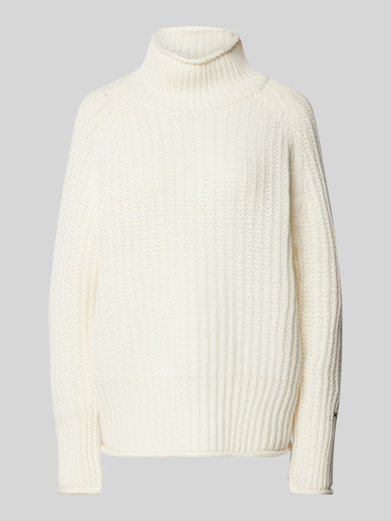 Sweter z dzianiny ze stójką