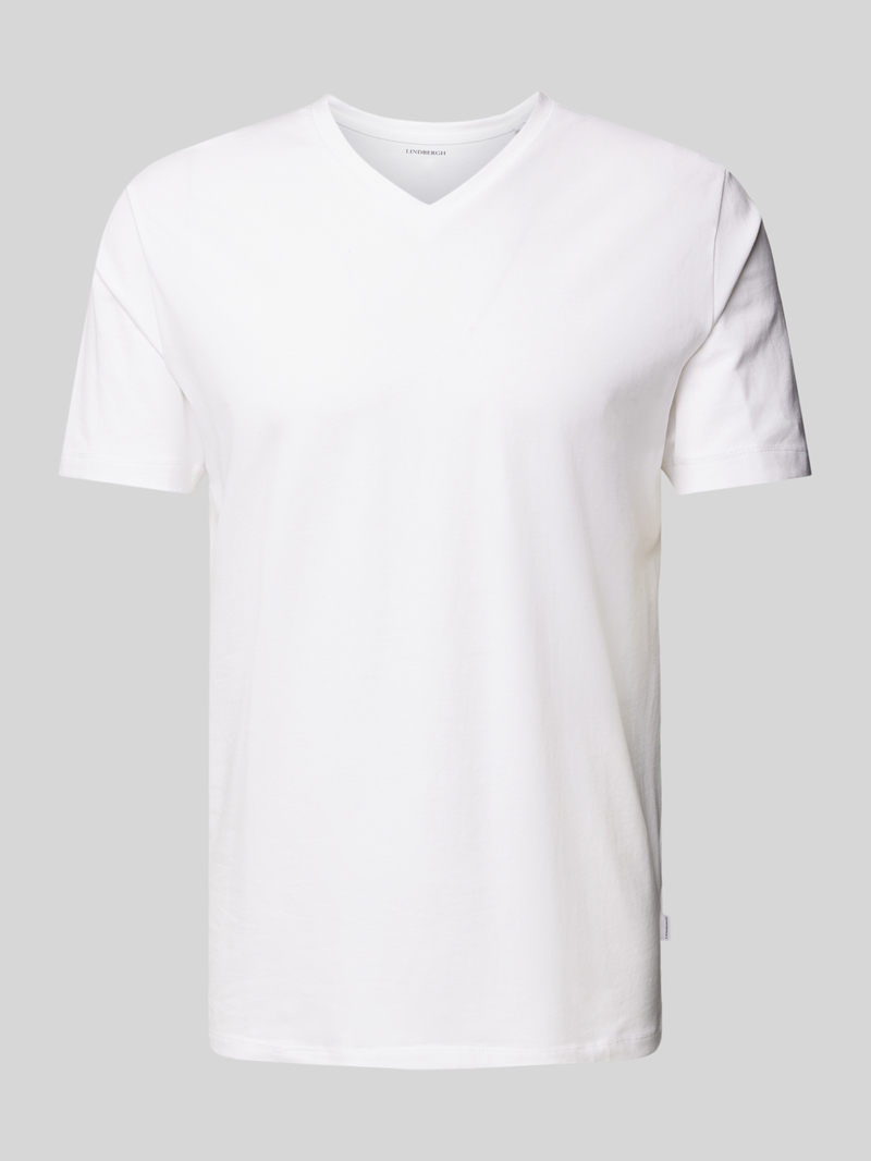 T-shirt z dekoltem w serek