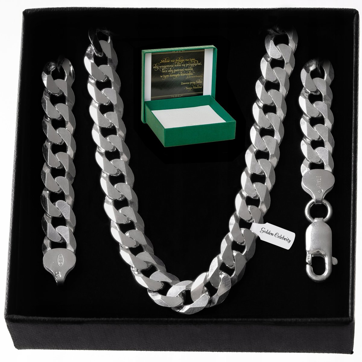 Łańcuszek Srebrny Męski Gruby / Szeroki / Pełny Splot Pancerka Srebro 925