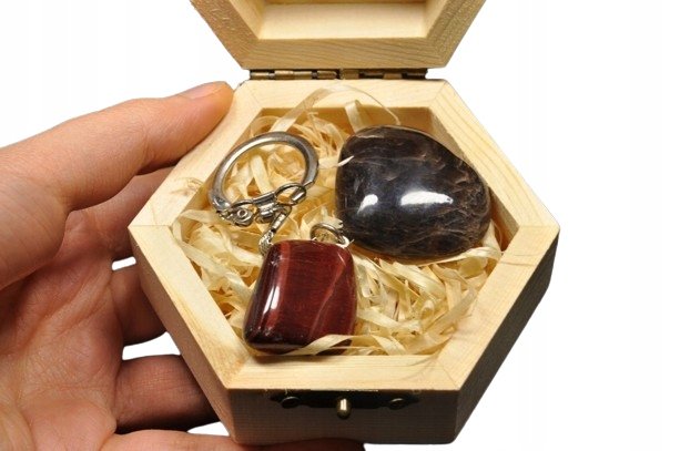 * KAMIEŃ KSIĘŻYCOWY IDEALNY PREZENT DLA DZIADKA ZESTAW Z BRELOKIEM *