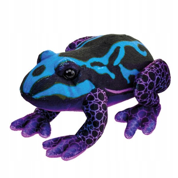 PLUSZAK MASKOTKA ŻABA NIEBIESKO-CZARNA 13 CM