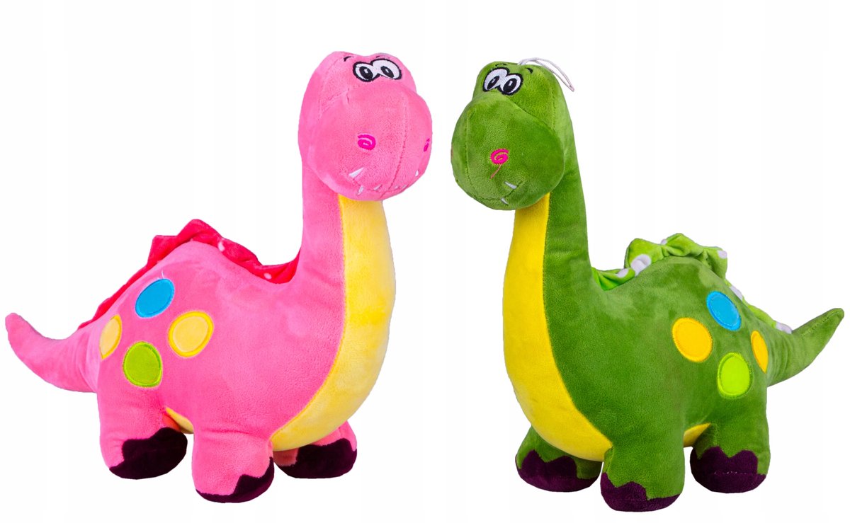 PLUSZOWY DINOZAUR Z KROPAMI BRACHIOZAUR DLA DZIECI ZABAWKA PRZYTULANKA