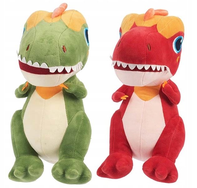 PLUSZOWY DINOZAUR T-REX UŚMIECHNIĘTY DLA DZIECI ZABAWKA PRZYTULAK 31CM