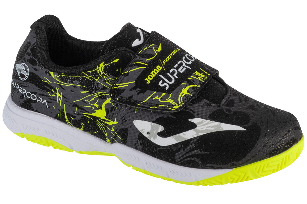 Joma Super Copa Jr 2401 IN SCJW2401INV, dla chłopca, buty halowe - halówki, Czarne