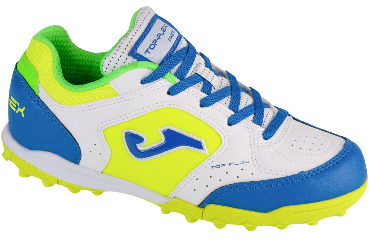 Joma Top Flex Jr 2402 TF TPJW2402TF, dla chłopca, buty piłkarskie - turfy, Biały