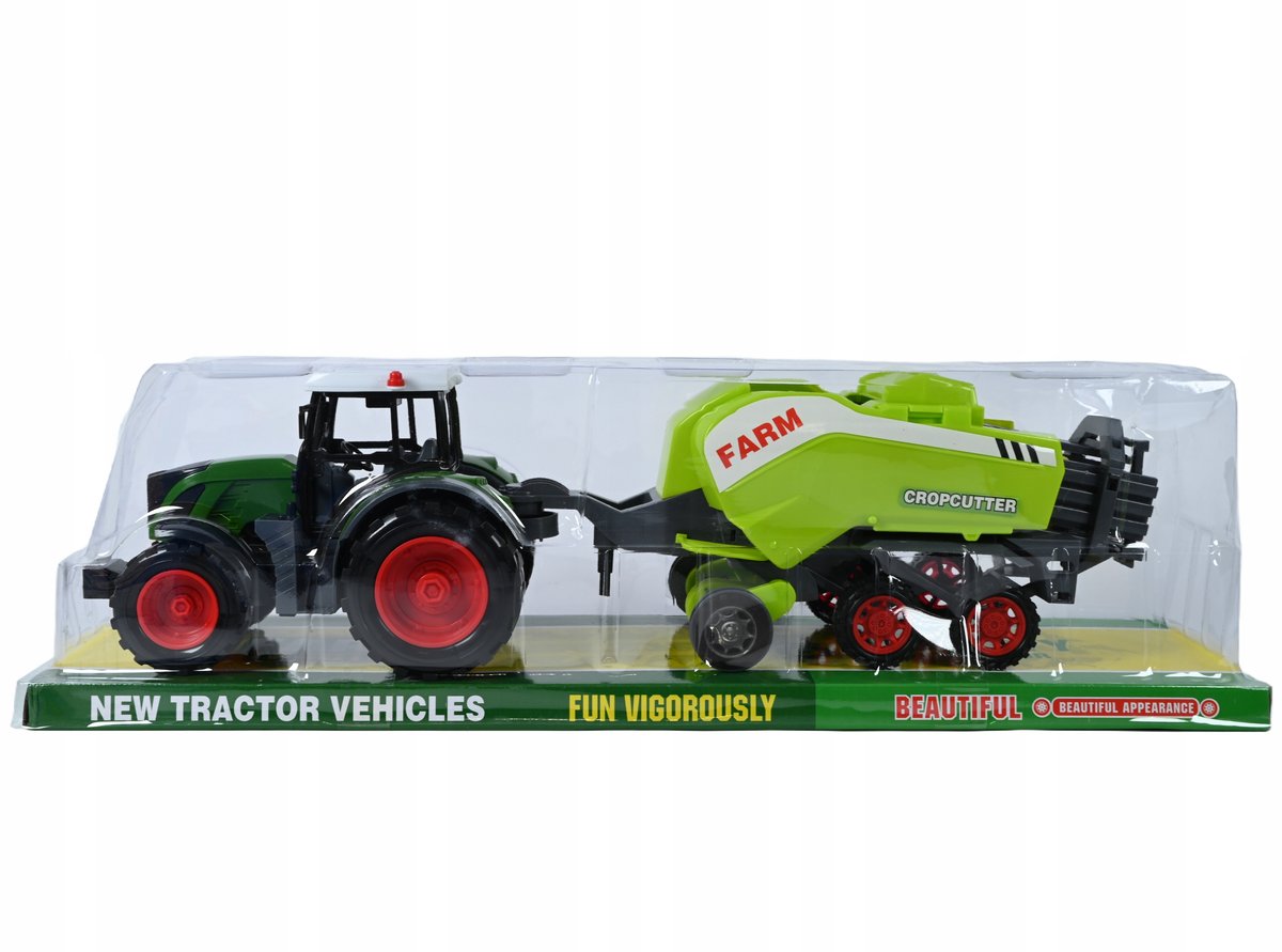 DUŻY TRAKTOR ROLNICZY PRZYCZEPA PRASA DO SŁOMY CIĄGNIK MASZYNA RÓŻNE KOLORY