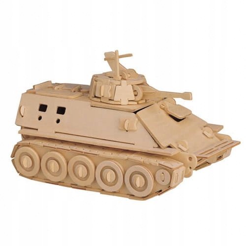 Transporter opancerzony P053 drewniane puzzle przestrzenne 3D