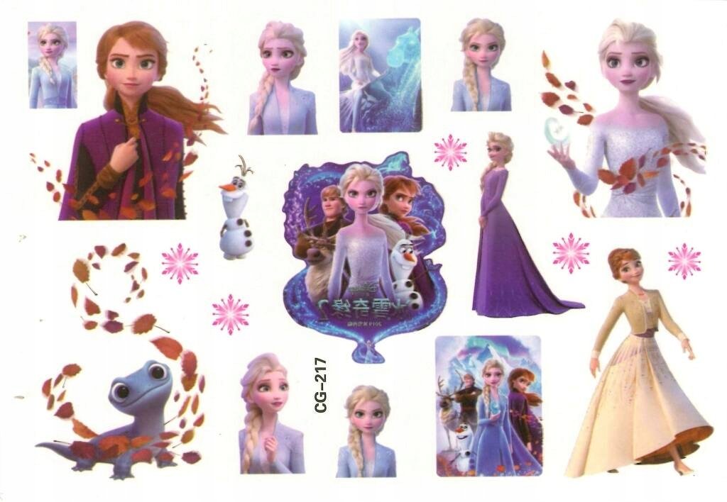 Tatuaże dla Dzieci Frozen, Anna Elza (1 szt) 5318