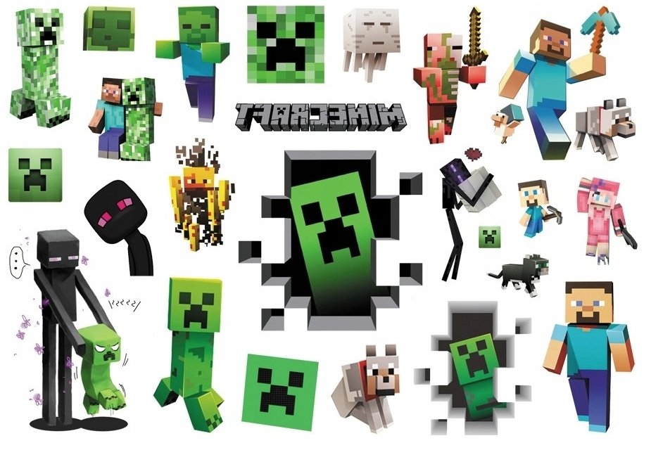 Tatuaże dla Dzieci Game, Minecraft, Piksele (1 szt)5320