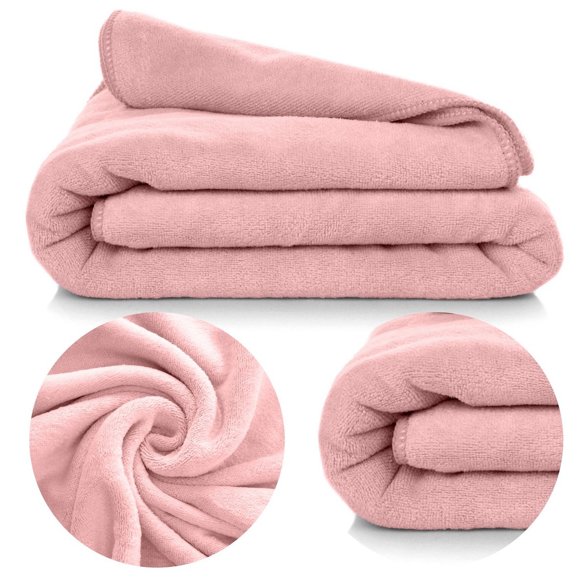 Ręcznik IBEN 50x90 SZYBKOSCHNĄCY kąpielowy sportowy mikrofibra różowy