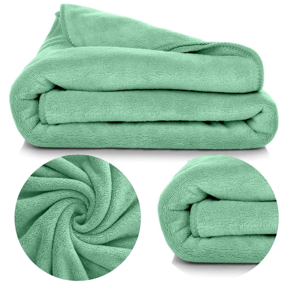 Ręcznik IBEN 50x90 SZYBKOSCHNĄCY kąpielowy sportowy mikrofibra zielony