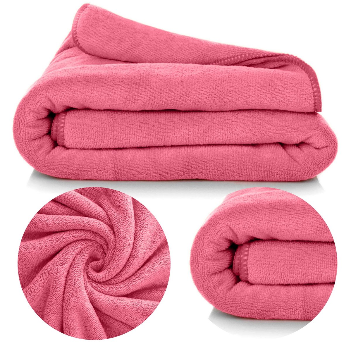 Ręcznik IBEN 50x90 SZYBKOSCHNĄCY kąpielowy sportowy mikrofibra różowy