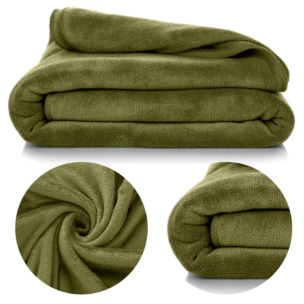 Ręcznik IBEN 50x90 SZYBKOSCHNĄCY kąpielowy sportowy mikrofibra zielony