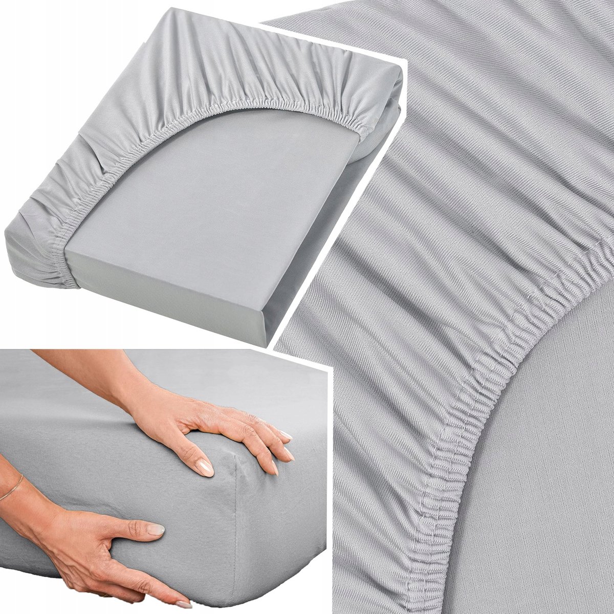 Prześcieradło 100% Bawełna CZESANA 180x200 + 30cm z GUMKĄ na wysoki materac