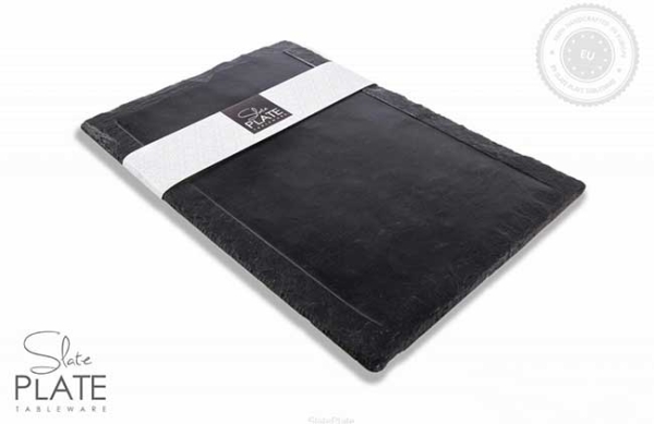 TALERZ Z KAMIENIA ŁUPKOWEGO ŚREDNI 30x20cm SLATE PLATE SMOOTH