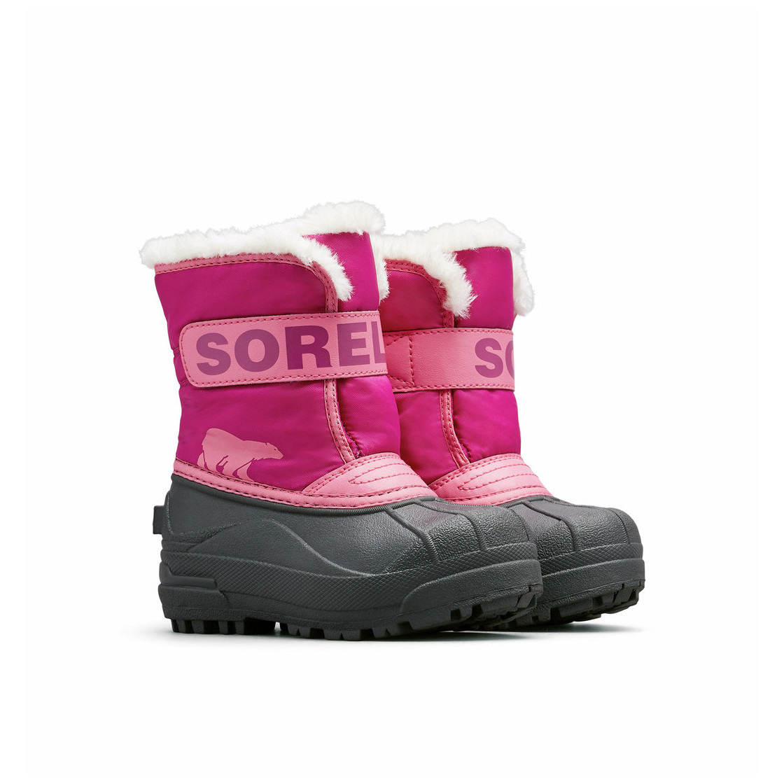 Dziecięce buty zimowe Sorel Childrens Snow Commander™ Boot Rozmiar butów (UE): 28 / Kolor: różowy/czarny