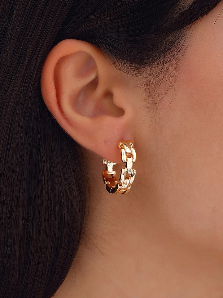 Luja Bijoux Pozłacane kolczyki-kreole