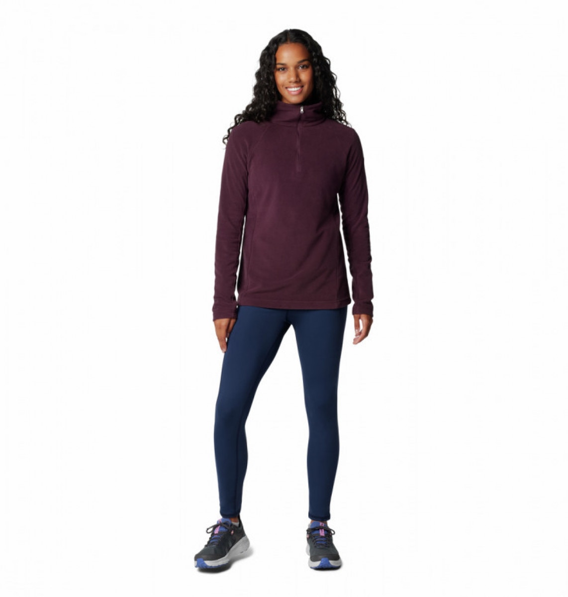 Damski polar nierozpinany bez kaptura Columbia Glacial IV Half Zip - fioletowy - COLUMBIA