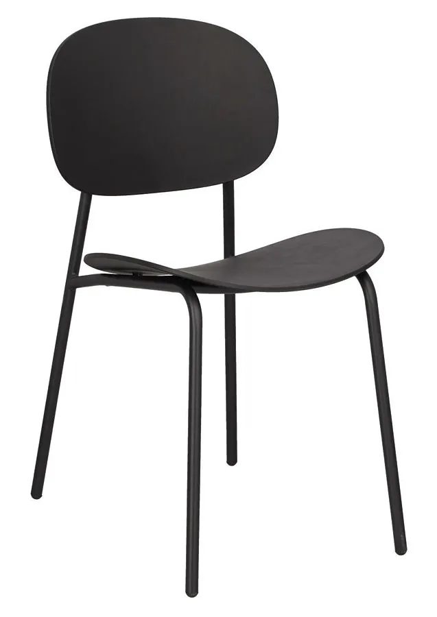 Czarne minimalistyczne krzesło T7-N53