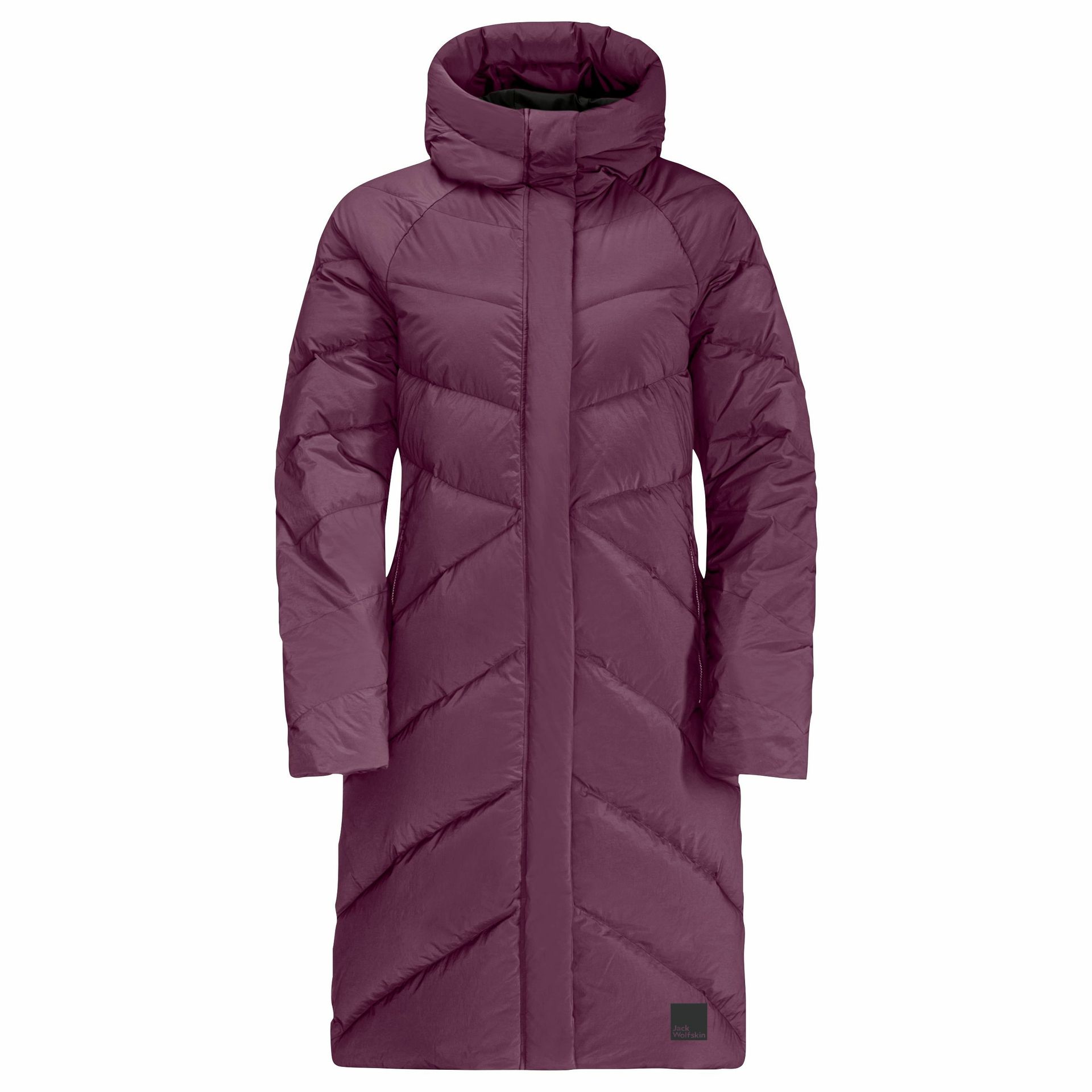 Damski płaszcz puchowy Jack Wolfskin MARIENPLATZ COAT W berry jam - XS