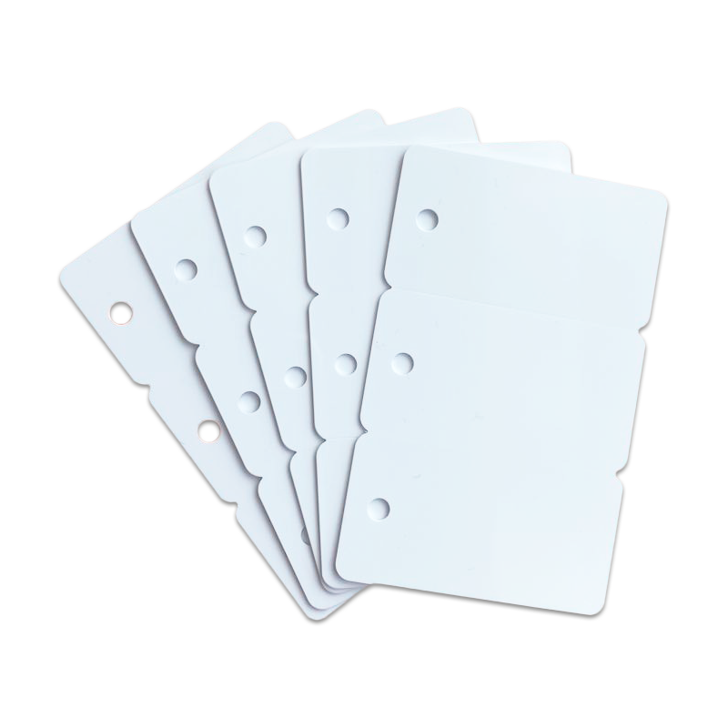 Karty PVC Zebra Premier Cards typu karta-klucz potrójne białe 500szt (104523-020)