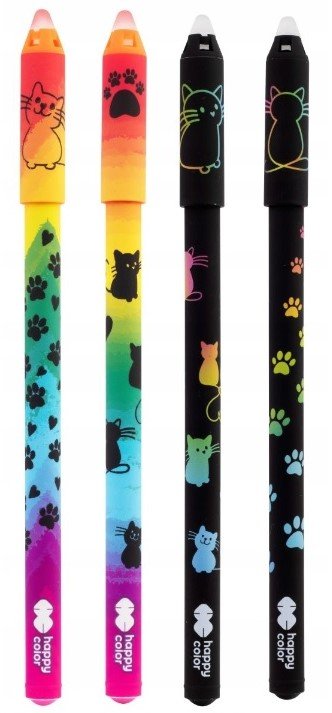 Długopis wymazywalny Miaow!, 0,5 mm, niebieski, Happy Color