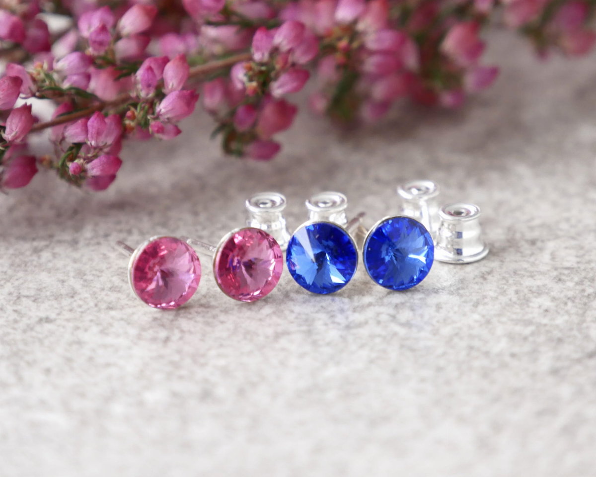 Sztyfty srebrne Rivoli - kolory