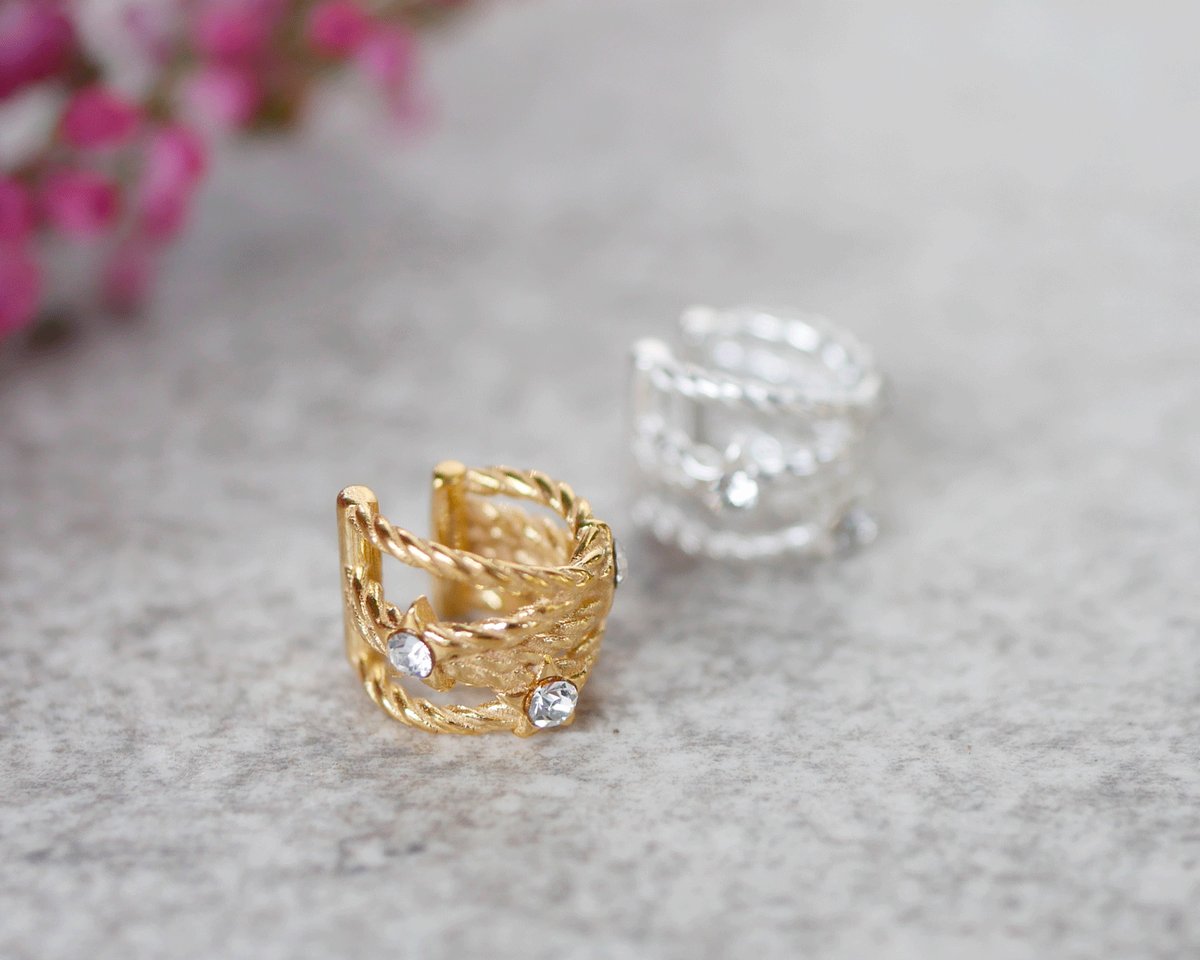 Nausznica pleciona z gwiazdkami