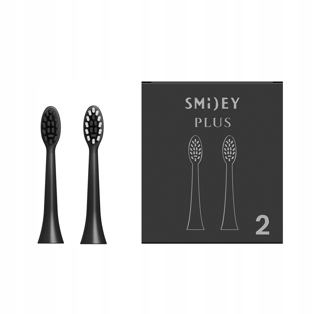 Końcówki Precision Clean Do Szczoteczki Sonicznej Smiley Plus Czarna