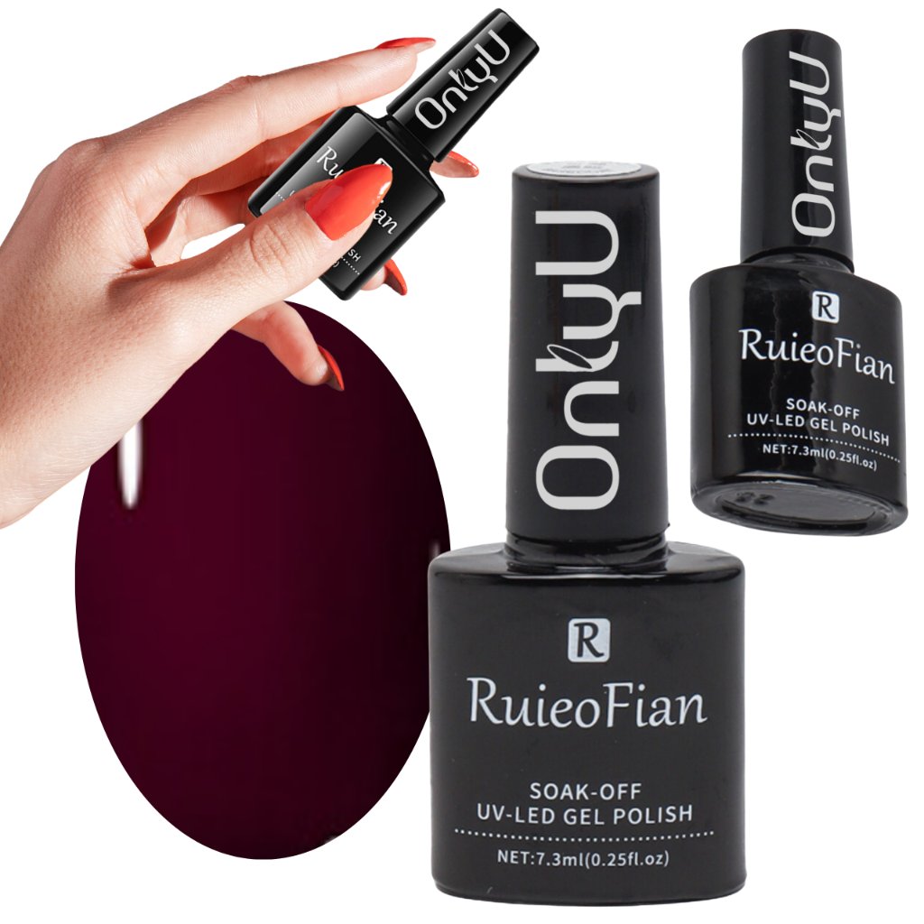 Onlyu Bordowy Lakier Do Paznokci Hybrydowy Z Polyskiem Lakier Uv Bordo/L006