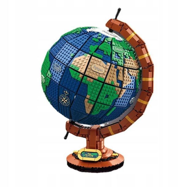 Klocki Konstrukcyjne Globus Do Ułożenia Obrotowy Zestaw Jak Lego